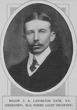 Yate C A L Major VC Kings Own Yorkshire Light Infantry