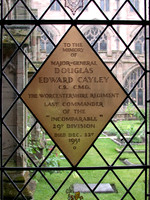 Cayley D E Major Gen General Staff Memorial Window Worcester Cathedral