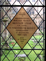 Burleigh F B S Brig Gen Worcestershire Regt Memorial Window Worcester Cathedral