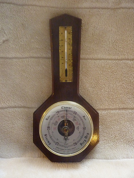 Vintage British Shortland Bowen Barometer With Thermometer