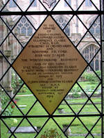 Clarke E H St L Lt Col Sir Worcestershire Regiment Memorial Window Worcester Cathedral