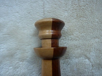 Unusual Turned Wooden Candlestick Two Different Types Of Wood