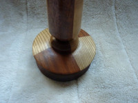 Unusual Turned Wooden Candlestick Two Different Types Of Wood