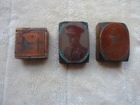 Three Original Vintage WW1 Printing Blocks ? Rifle Brigade