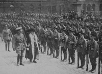Inspection Of 7th & 8th Battalions West Yorkshire Regiment In Victoria Square Leeds By The Lord Mayor 15th May 1915