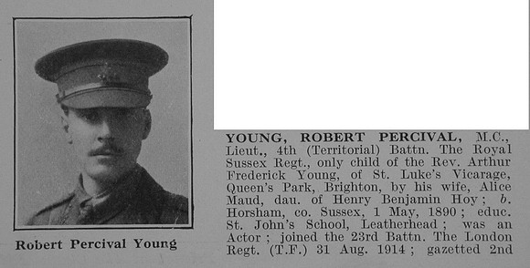 Young R P Lt MC 4th R Sussex Regt Obit Part 1 De Ruvignys Roll Of Honour Vol 5