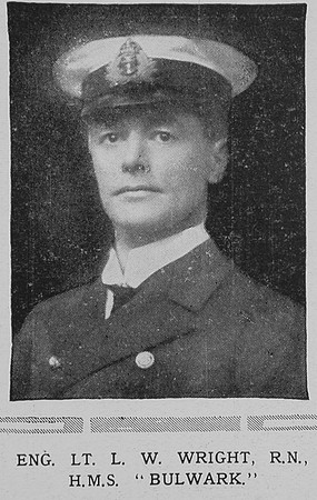 Wright L W Eng Lt HMS Bulwark Royal Navy The Illustrated London News 2nd Jan 1915