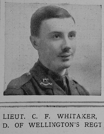 Whitaker C F Lt West Riding Regiment The Illustrated London News 29th May 1915