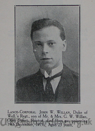 Willan J W Pte 6th West Riding Regt Craven Roll Of Honour