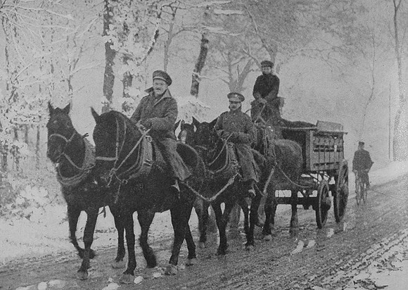 British Soldiers In France On Their Way To Collect Mail From Home