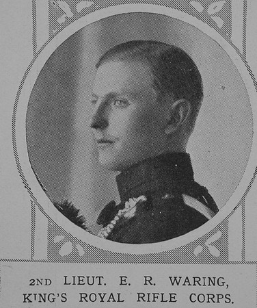 Waring E R 2nd Lt Kings Royal Rifle Corps The Illustrated London News 14th Nov 1914