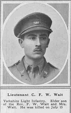 Wait C F  Lt 10th Kings Own Yorkshire Light Infantry The Sphere 3rd February 1917
