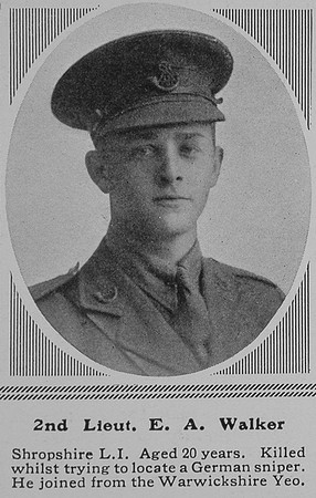 Walker E A 2nd Lt 6th Shropshire LI The Sphere 12th Feb 1916