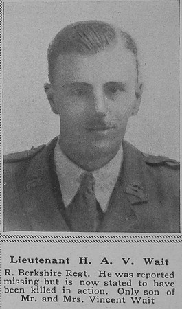 Wait H A V Lt 2nd R Berks Regt The Sphere 21st Dec 1918