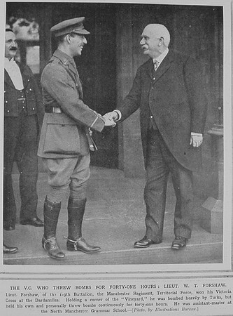 Forshaw W T Lt VC 9th Manchester Regiment Illustrated War News Vol 6