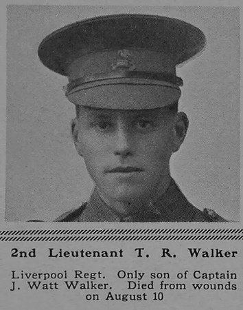 Walker T R 2nd Lt 18th The King's (Liverpool Regiment) The Sphere 7th Oct 1916