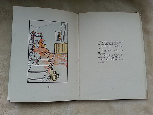 Vintage Hardback Book The Cock The Mouse And The Little Red Hen 1942
