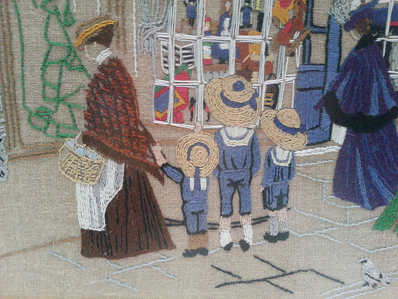 Vintage Toy Shop Tapestry Detail