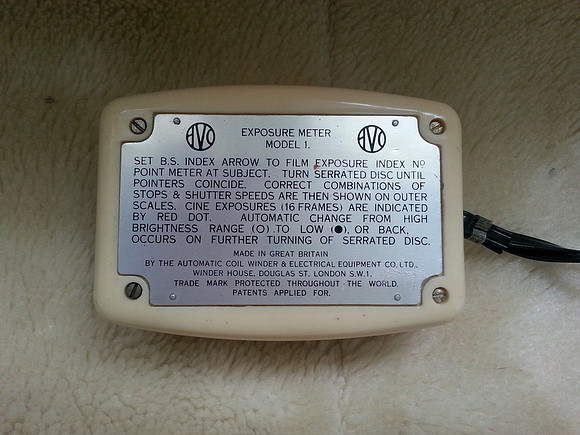 Vintage Cream Bakelite AVO Light Meter With Neck Strap