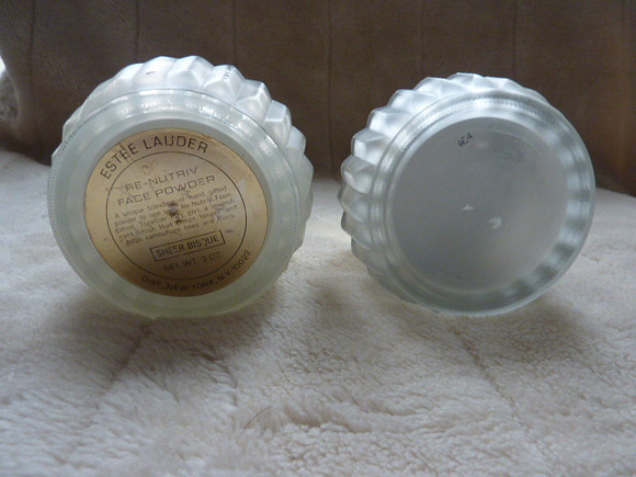Two Vintage Estee Lauder Powder Jars