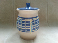 Studio Pottery Lidded Storage Jar Marked S/W CM 2014