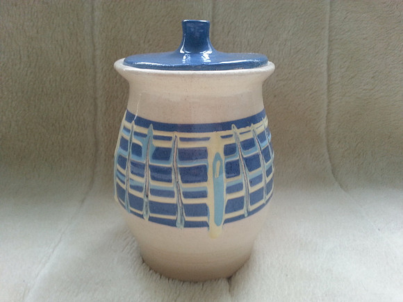 Studio Pottery Lidded Storage Jar Marked S/W CM 2014
