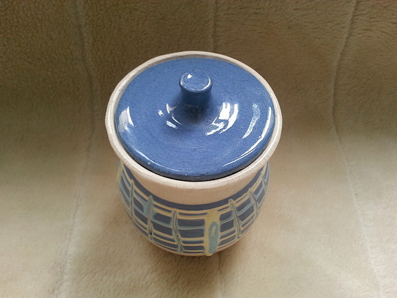 Studio Pottery Lidded Storage Jar Marked S/W CM 2014