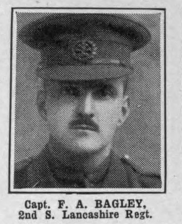 Bagley F A Captain 2nd South Lancashire Regiment