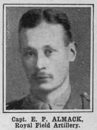 Almack E P Captain Royal Field Artillery