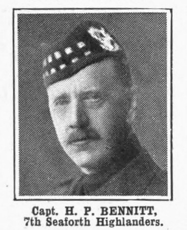 Bennitt H P Captain 7th Seaforth Highlanders