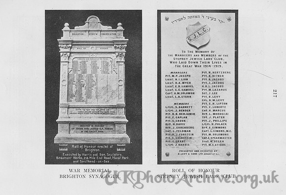 British Jewry Book Of Honour Page 217