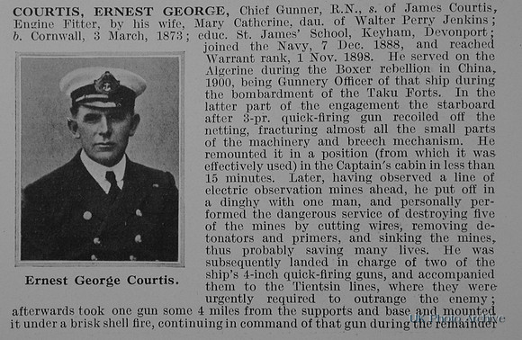 Courtis E G Chief Gunner Royal Navy Obit Part 1