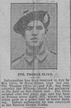 Clive T Pte 276911 MM Argyll & Sutherland Highlanders