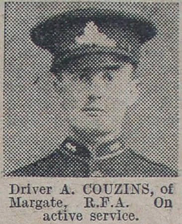 Couzins A Dvr RFA The Vivid 27th Mar 1915