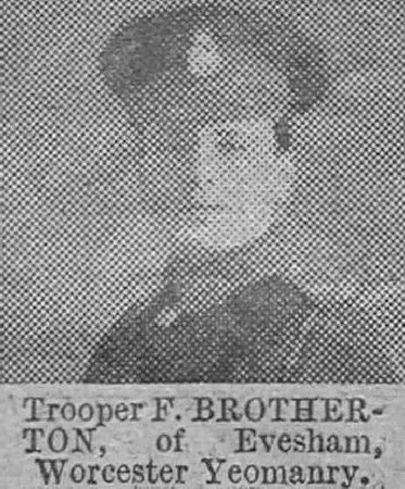 Brotherton F Tpr Worcestershire Hussars The Vivid 27th Mar 1915
