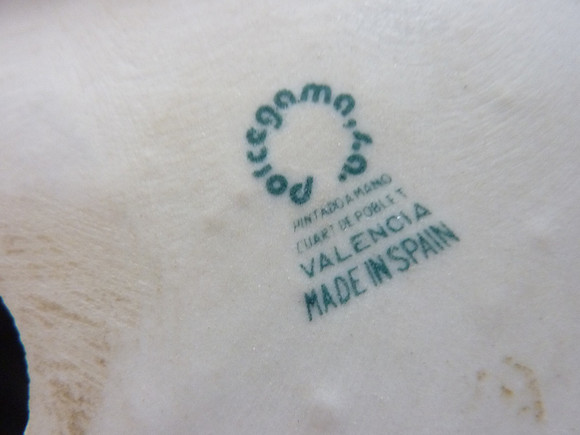 Pintado a Mano Valencia Spain Cute Puppies On Basket