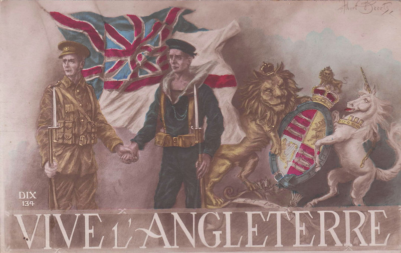 Patriotic Postcard Vive L'Angleterre