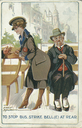 Comic Postcard To Stop Bus