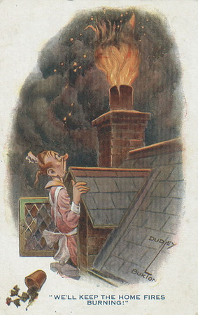 Comic Postcard Keep The Home Fires Burning