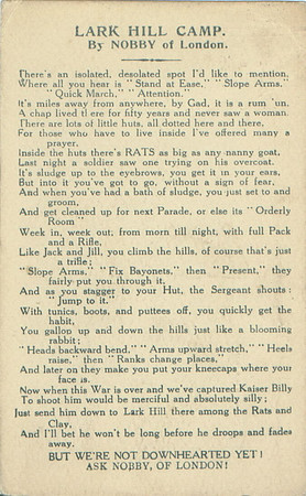 Comic Postcard Lark Hill Camp