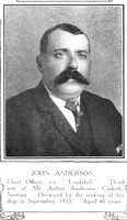 Anderson J Chief Officer SS Lindafell Shetlands Roll Of Honour