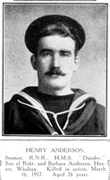Anderson H Seaman 2845A HMS Dundee RNR Shetlands Roll Of Honour