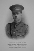 Atkinson L E Captain 3rd West Yorkshire Regiment Attd 2nd York & Lancs Regiment