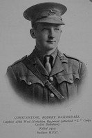 Baxandall C R Captain 6th West Yorkshire Regiment
