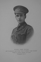 Bates J H 2nd Lt 4th Kings Own Yorkshire Light Infantry Yorkshire Rugby Union Roll Of Honour