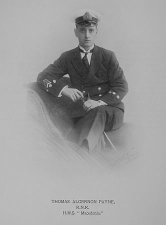 Payne T A Warrant Telegraphist HMS Macedonia Royal Naval Reserve
