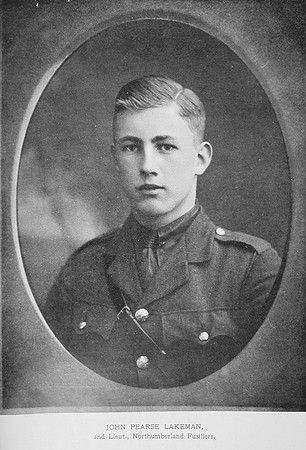 Lakeman J P 2nd Lt 20th Northumberland Fusiliers
