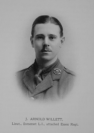 Willett J A Lt 9th Somerset Light Infantry Attd 2nd Royal Fusiliers