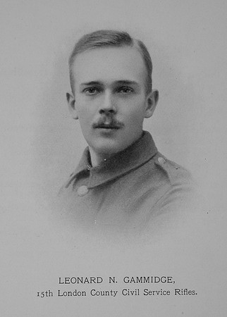 Gammidge L N Pte 2439 15th London Regiment