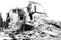 Ruined Houses In Estreham Road Streatham Following A Zeppelin Raid